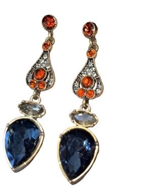 NWOT Smoky Quartz Swarovski Crystal Earrings